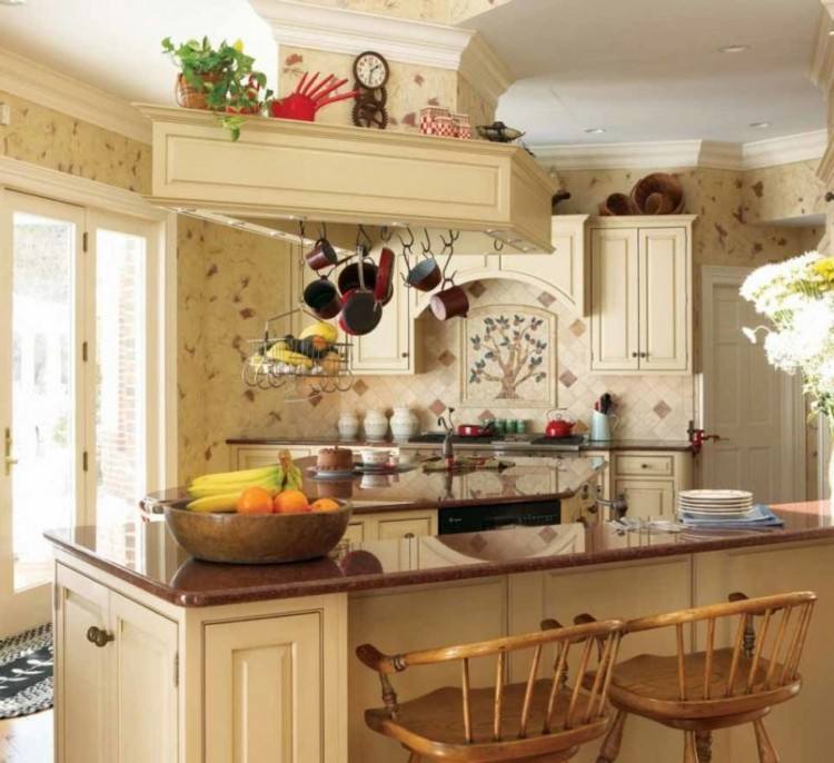 Kitchen with red accessories