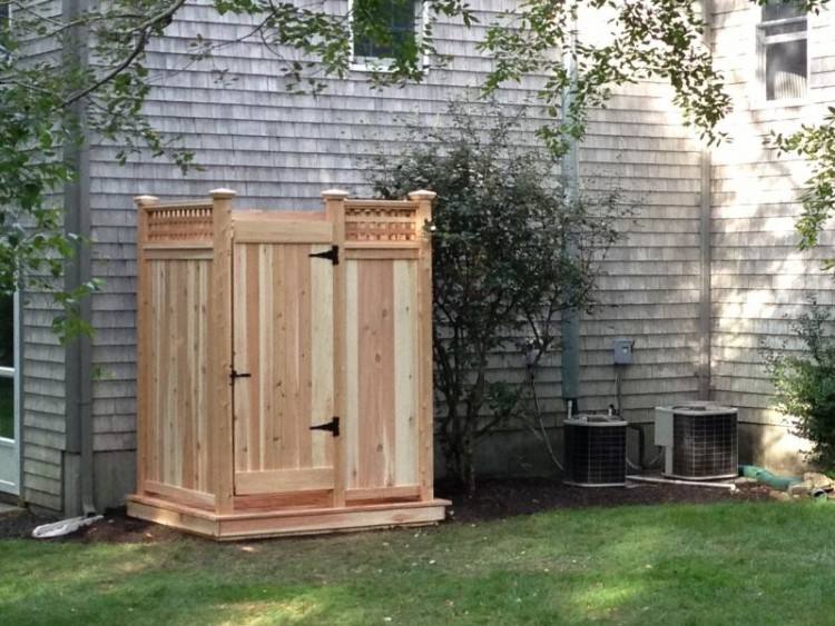 outdoor shower kit shower bench cedar