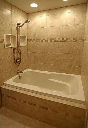 So happy with our craftsman bathroom remodel that includes a walk in shower with classic subway tiles and marble tile floor