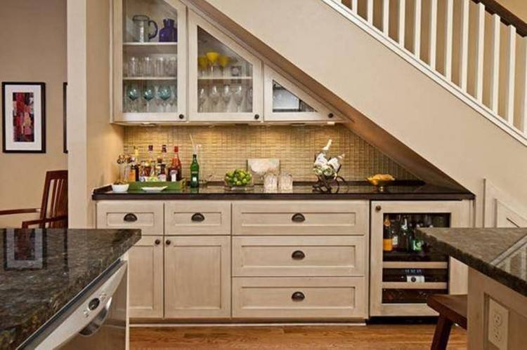 Kitchen, built in under the stairs space