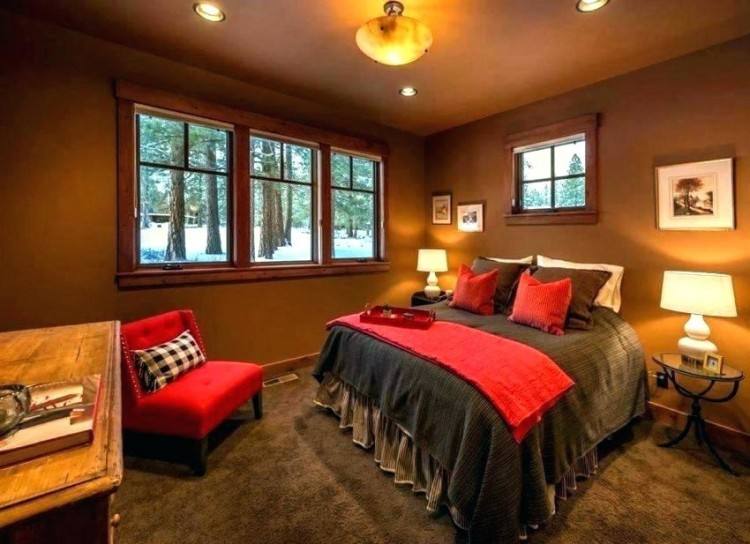 orange color bedroom