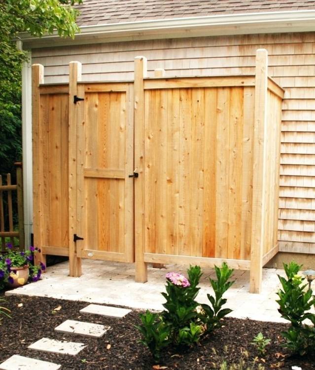 cedar outdoor shower