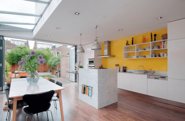 stylish dining room for small space and gray dash yellow paint color ideas pedestal round table