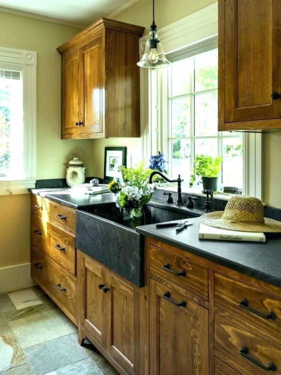 Baffling Design Old Country Kitchen Ideas featuring Rectangle Shape Kitchen Island and Curve Shape Brown