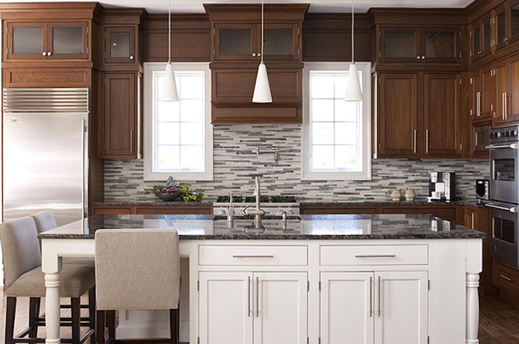 Make one set of cabinets your focal point