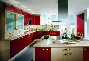 red kitchen