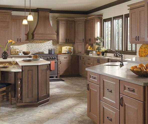 Maple wood kitchen cabinets by Aristokraft Cabinetry