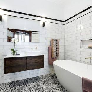 subway tile small bathroom