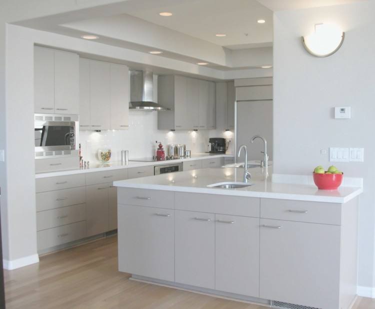 Black Kitchen Cabinet Inside Modern Red Wall Kitchen With White Hang Lamp Can Add The Beauty