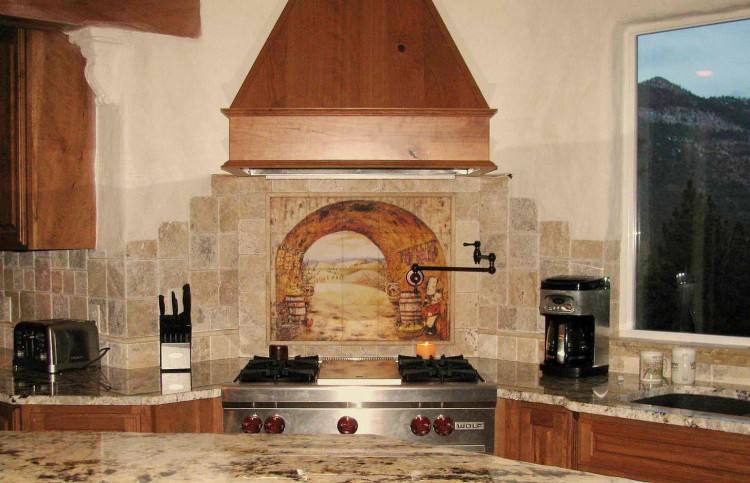 A Tuscan style kitchen brings rich