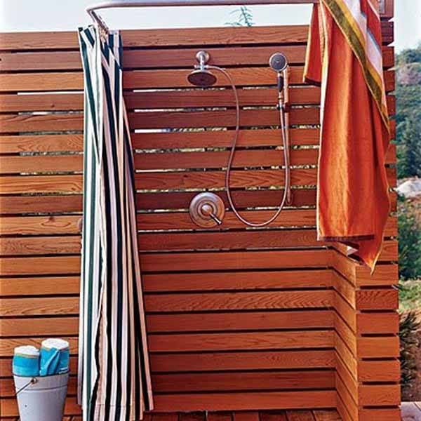 outdoor pool shower