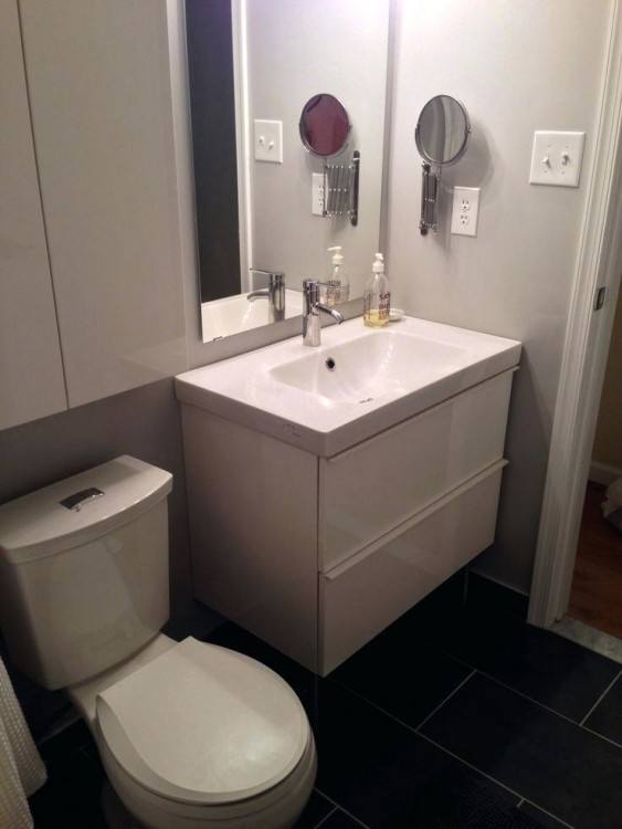 small double bathroom sink