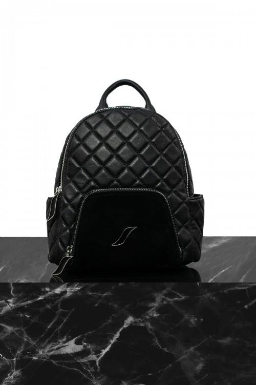 quilted metallic kane backpack by STATE Bags