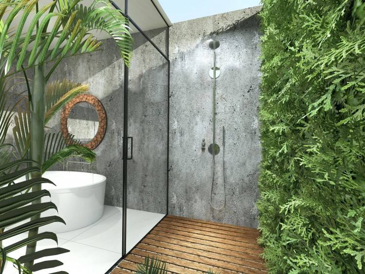 indoor outdoor shower