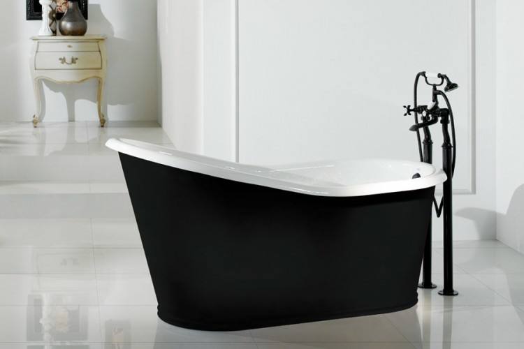 Bathroom design featuring a freestanding tub
