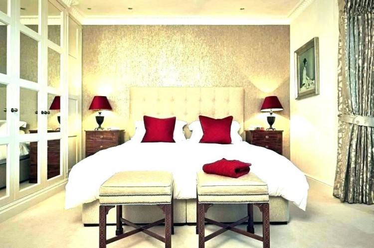 red and gold bedroom