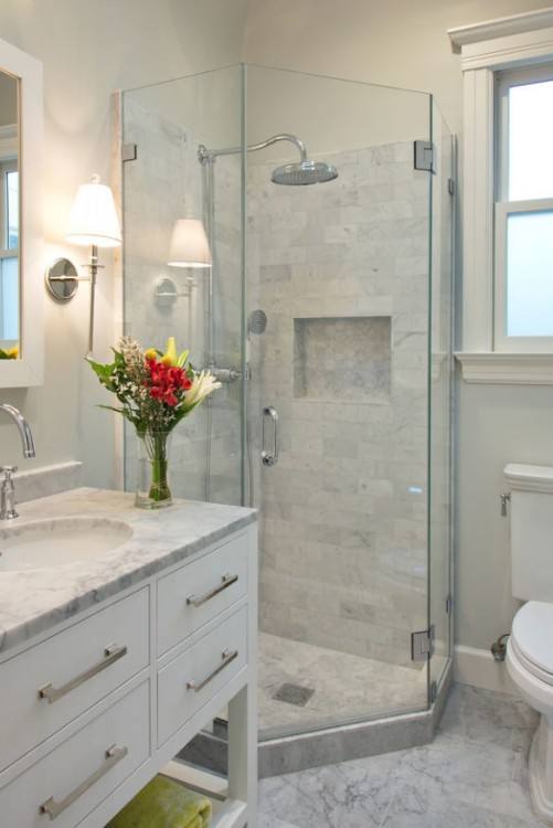 Unusual Farmhouse Bathroom Remodel Decor Ideas #Bathroomideas Like the look of the shower