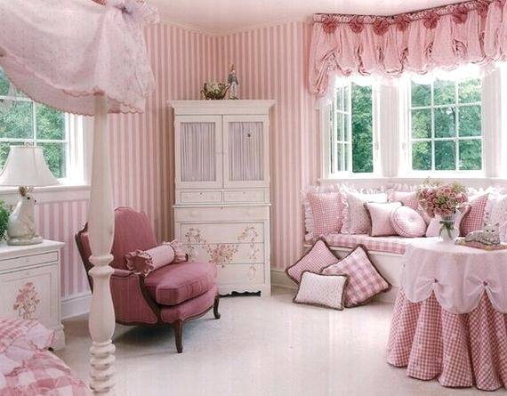 black white and pink bedroom