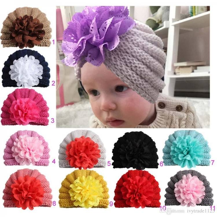 2019 Kids Trend Hats Kids Winter Fashion Outdoor Hats Knitted Beanie With Stereo Floral Caps Slouchy Crochet Hats From Ivytrade1125, $1