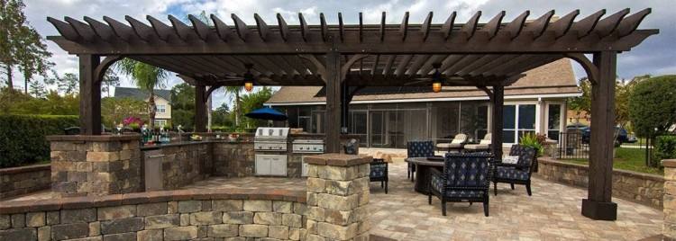 Outdoor Grill and Patio by Unilock at Benson Stone Co