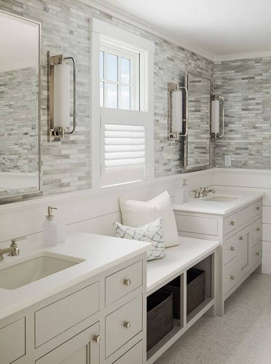 Tile flooring is common in bathrooms