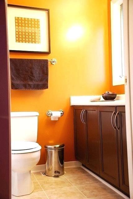 orange and brown bathroom accessories decorations decor