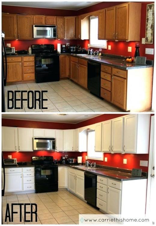 I just love these white cabinets that were painted by www