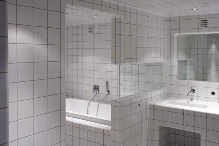 Small Bathrooms White Hexagon Concrete Bathroom Floor Tile Eva Cottage Ideas