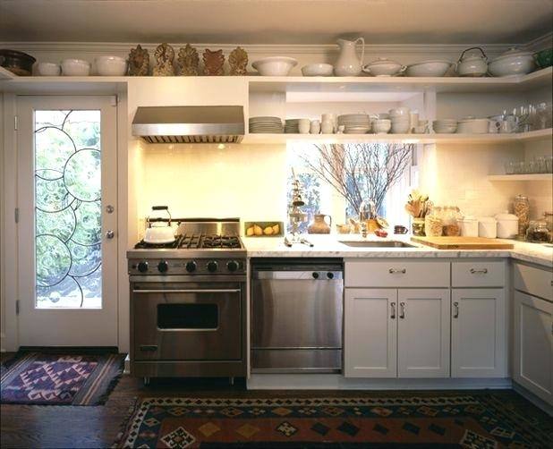 Beautifully organized rustic gray kitchen