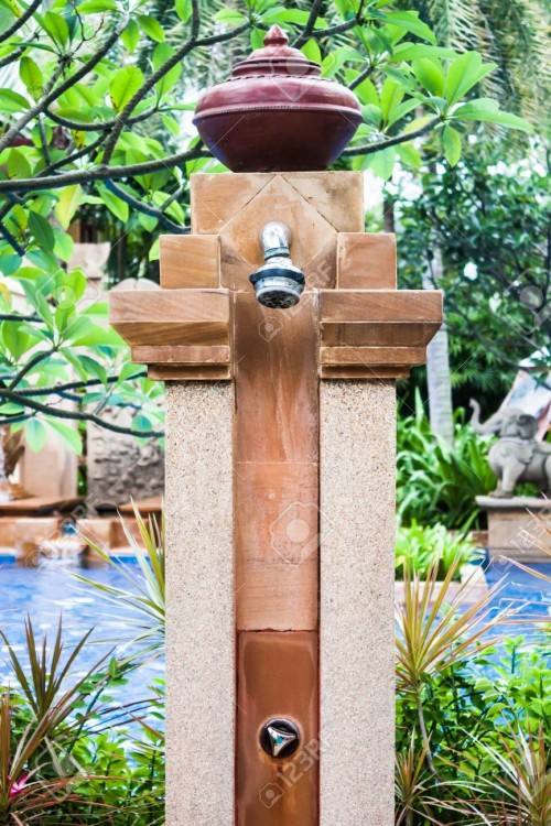 Outdoor pool shower