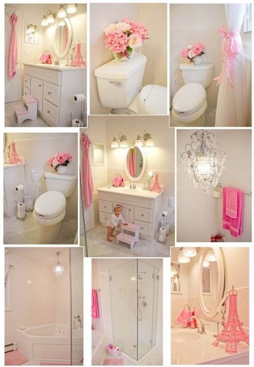 pink and blue bathroom