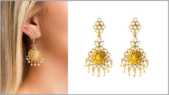 Avoid wearing a necklace or any other jewelry when you are wearing a heavy  pair of earrings