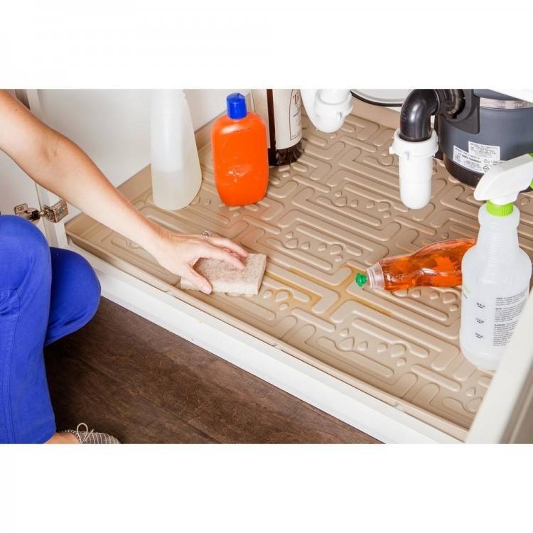 kitchen cabinet mats under sink mat home depot kitchen cabinet spill tray combo pan under sink