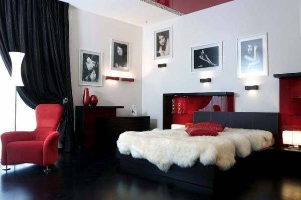 red and black rooms ideas