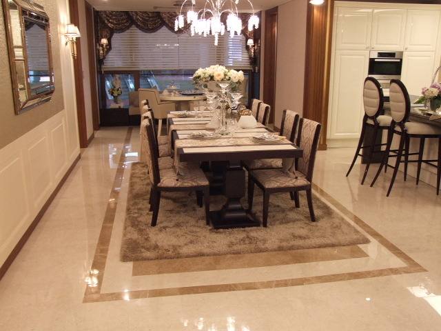 tile flooring ideas for dining room rustic decor ideas open plan kitchen dining room tile home