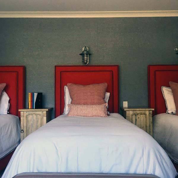 Stunning bedroom in red and black leaves you spellbound [Photography: Charlotte Gale]