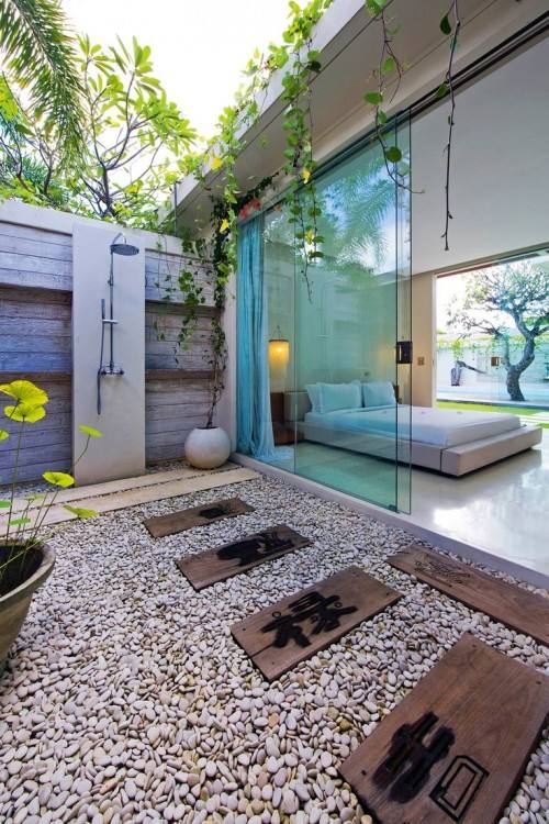 Outdoor showers are also a great solution to home drainage such as linear
