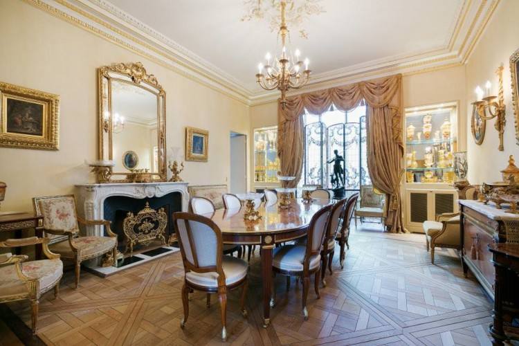 An air of historic elegance and tradition prevails in this Victorian dining room [Design: