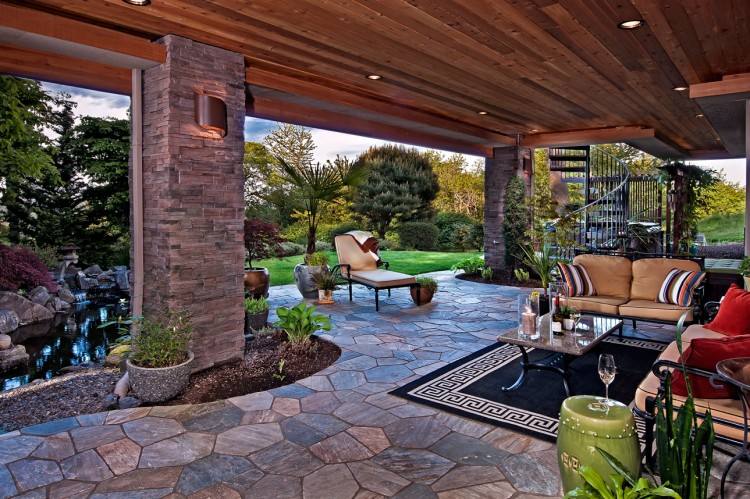 The newly completed outdoor living