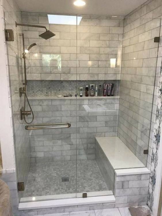 Double rainfall shower heads! Great job Team GREEN! #TeamGREEN #GreenBasementsAndRemodeling #Bathroom #Remodeling #Roswellremodel #AtlantaConstruction #