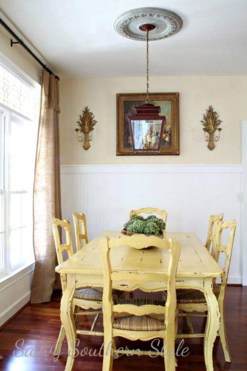 Paint the ceiling yellow for a warm, cozy look [Design: CK Architects]