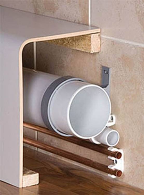 hide pipes under sink bathroom