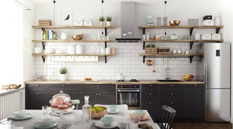 Can Lights In Kitchen · Floating Shelves