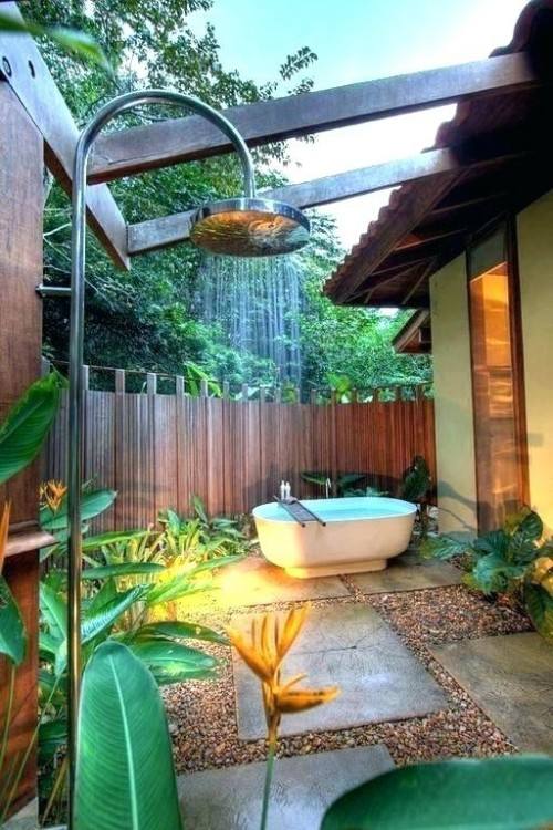 how to build outdoor showers