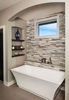 Cool 46 Beautiful Master Bathroom Remodel Design Ideas