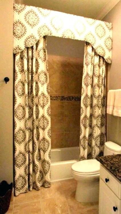 Marvelous Bathroom Decoration Ideas Using Bathroom Shower Curtain With Valance : Appealing Bathroom Decoration Ideas Using