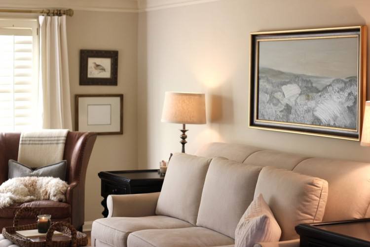 A collection of globes decorate this large dining room