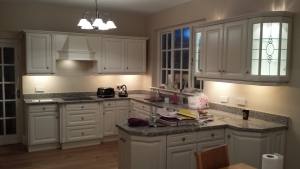 White painted kitchen cabinets