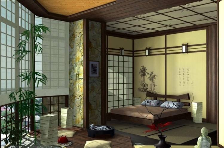 com japanese style bedroom decorating